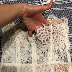 Nude and lace dress